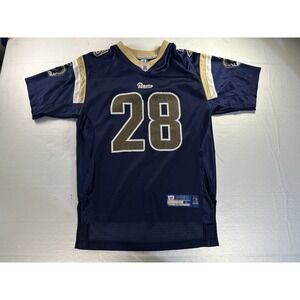 Reebok St. Louis Rams Jersey YOUTH Large 14-16 #28 Faulk NFL Mesh Football Shirt